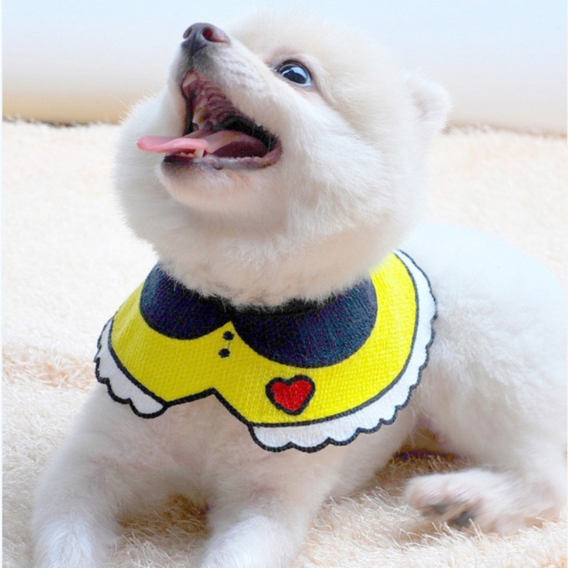 PEKP PET&CAT [ปลอกคอ070] ปลอกคอสัตว์เลี้ยง แบบผ้าน่ารัก มีกระดุมติด ปลอกคอแมวและสุนัข ปลอกคอแฟชั่น