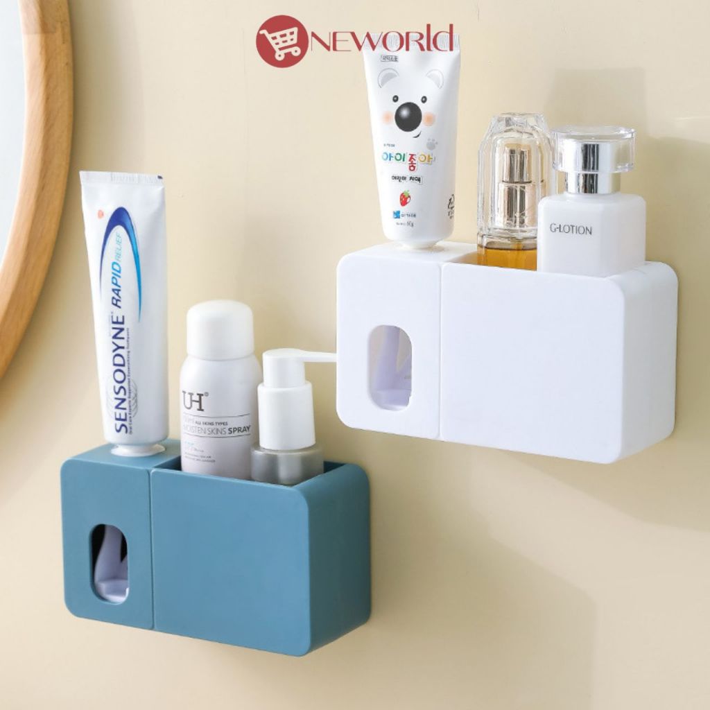 Oneworldshop ที่ใส่แปรงสีฟัน เครื่องบีบยาสีฟัน ที่แขวนแปรงสีฟัน ที่ใส่หลอดยาสีฟัน ที่แขวนแปรงสีฟัน BO-S007