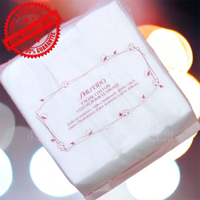 สำลีเช็ดหน้า SHISEIDO สำหรับใช้กับใบหน้า ทำมาจาก Cotton ธรรมชาติ 100%