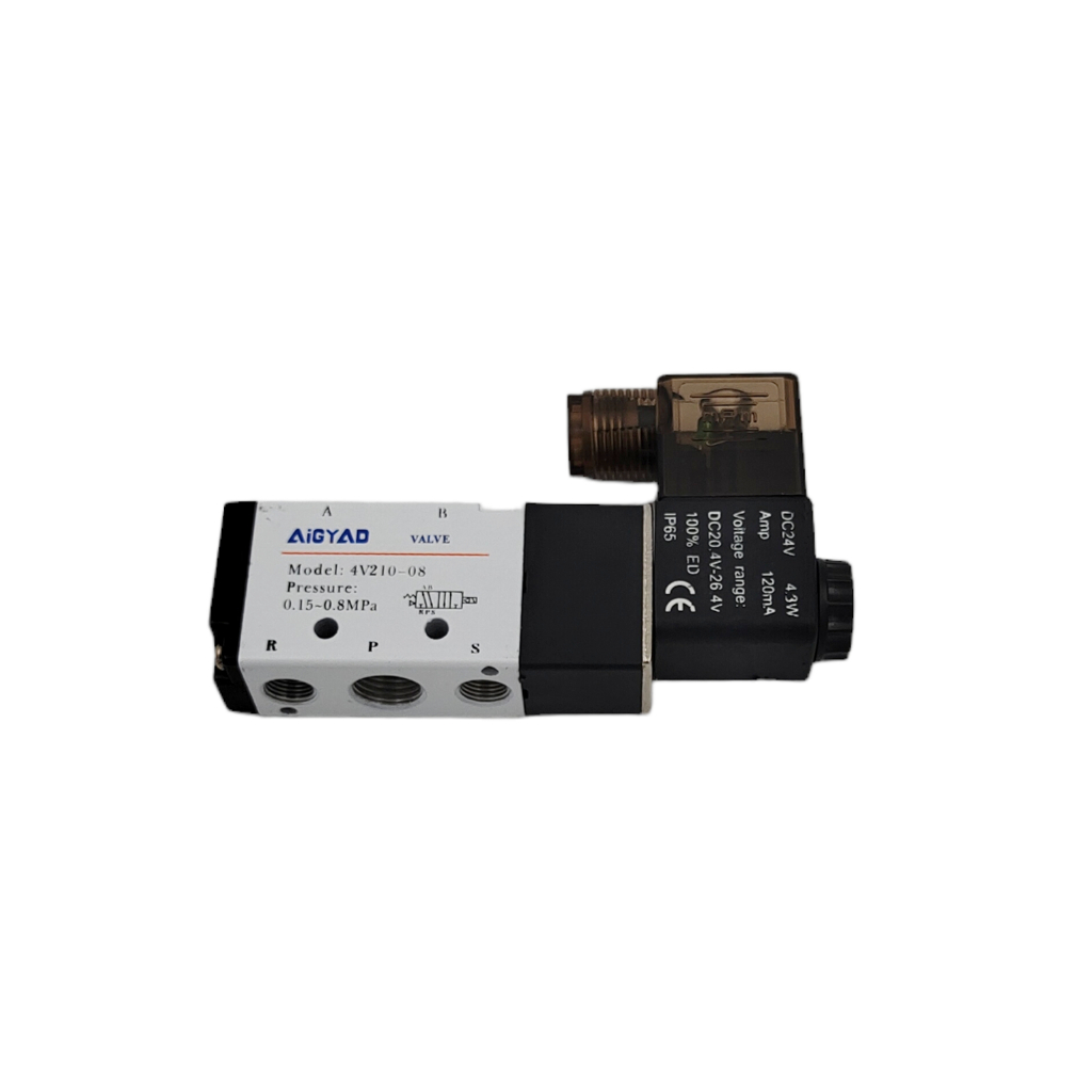 4V210-08/AIGYAD Solenoid valve โซลินอยด์วาล์วลม วาล์วไฟฟ้าสำหรับลม 1/4" 2หุน 0.15-0.8Mpa Volts:12V 24V 220V พร้อมส่ง