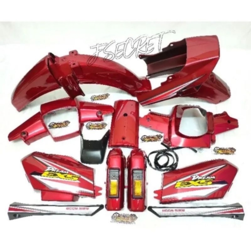 ชุดสีไฟเบอร์(สีแดง)ทั่งคัน[งานเวียดนาม]นำเข้าHONDA/ดรีมคุรุสภา/งานแท้OEM/ได้ครบตามรูปภาพ/3500฿