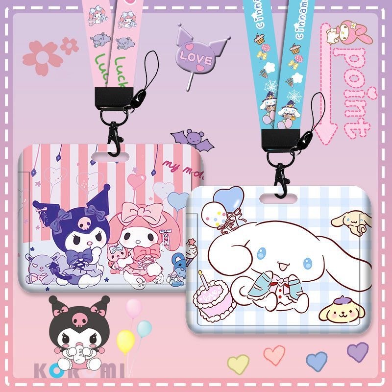 พร้อมส่ง ลายใหม่🇹🇭 ป้ายชื่อพร้อมสายคล้องคอ ป้ายห้อยบัตร ป้ายใส่บัตรพนักงาน ป้ายใส่คีย์การ์ด ซองใส่บัตรลายการ์ตูนรุ่นแนวน