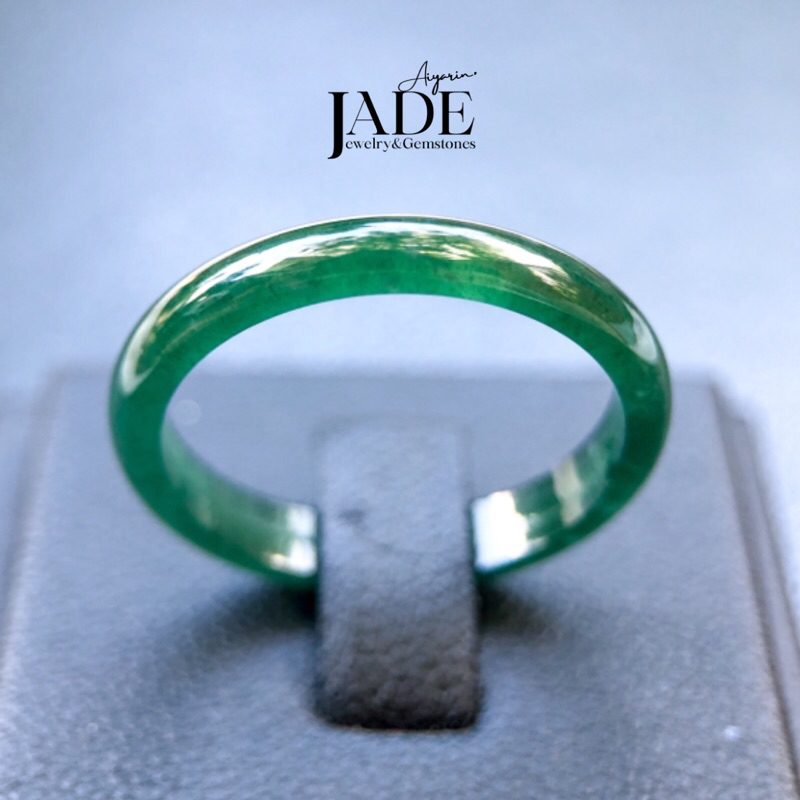 AYRD | เเหวนหยกเเท้ Natural Jadeite Type A ท๊อปเกรด สีธรรมชาติ เนื้อสวย ผิวเนียนเสมอ