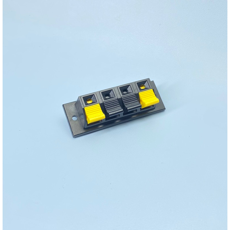 ขั้วลำโพง ขั้วต่อสายลำโพง ขั้วต่อลำโพง 4ทาง ดำ/เหลือง Speaker Terminal Block (ของแท้ OUT-STOCK) บอร์ดขั้วต่อลำโพง EDK JP