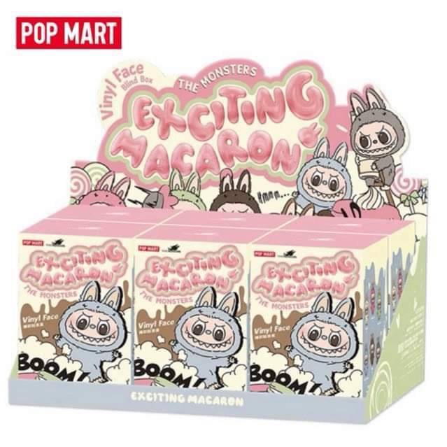 พร้อมส่ง ยกกล่อง Popmart THE MONSTER Exciting Macaron Series กล่องสุ่ม ของแท้ ลุ้นซีเครต