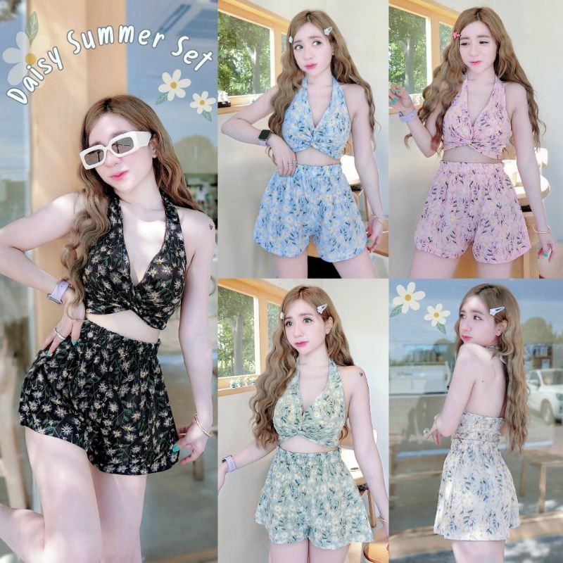💋𝑩𝒀𝒁𝑨𝒁𝑨⚡️Daisy Summer set🌼🌸 ชุดเซต2ชิ้นไปทะเล