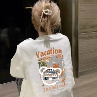 Cosco เสื้อยืดผู้หญิงสาวลายการ์ตูนน่ารัก #Y903