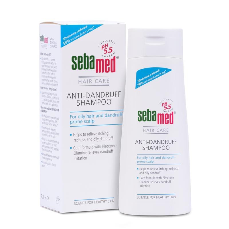 Sebamed Anti-Dandruff Shampoo 200ml ซีบาเมด แชมพู 200 มิล ขจัดรังแค ลดรังแค อาการคัน หนังศรีษะมัน antidandruff #1528