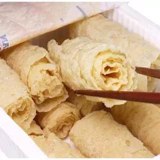 ฟองเต้าหู้ม้วนทอด อร่อย ทานคู่ชาบู สุกี้ หม้อไฟจีน สะดวกพร้อมต้ม ฟองเต้าหู้ม้วน 120g 响铃卷 พร้อมส่ง