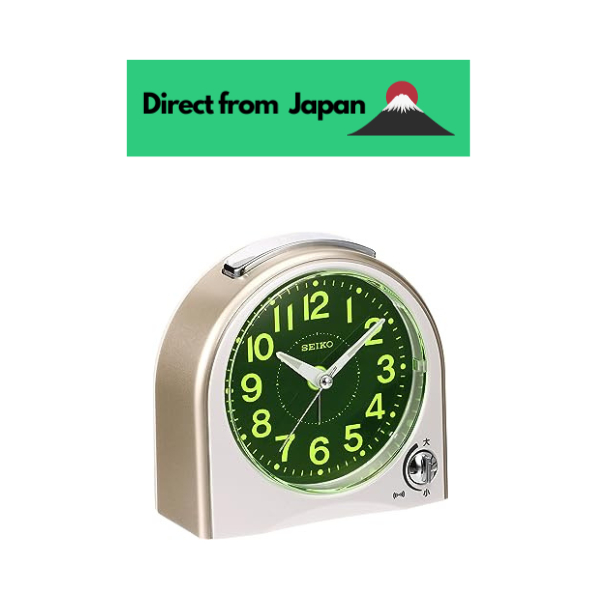 [Direct from Japan]Seiko Clock Alarm Clock Analog Alarm Light Gold Pearl KR503G SEIKO