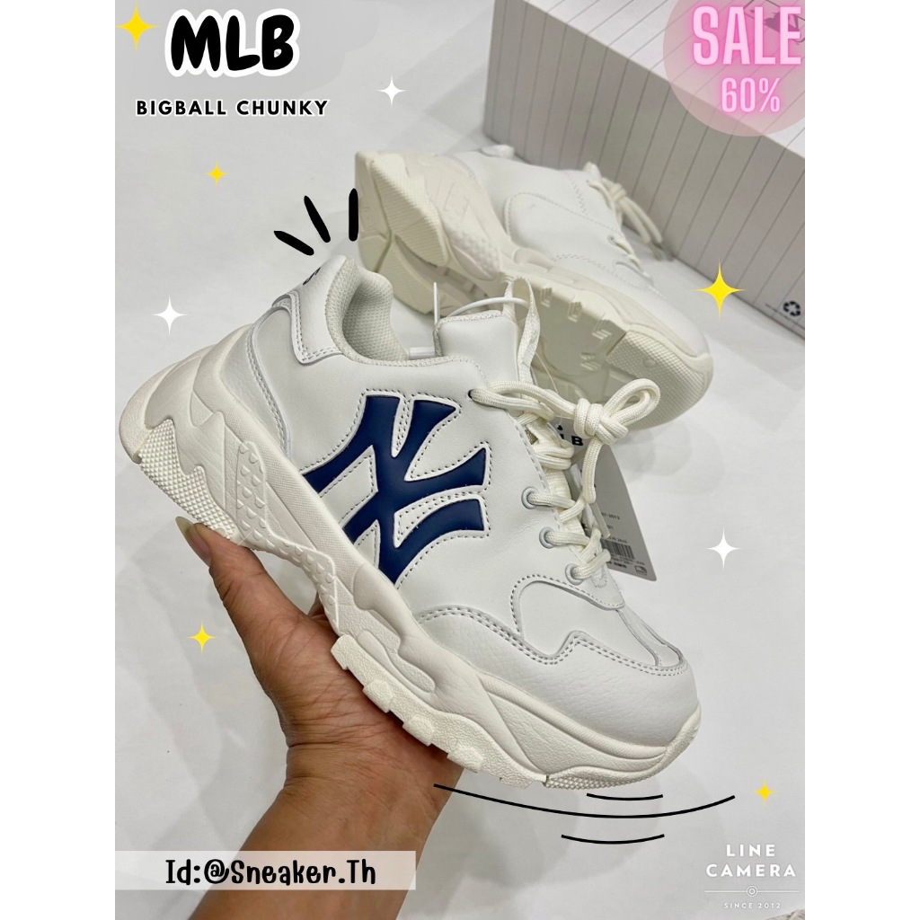 🍎New📣รองเท้าผ้าใบ M L B Big ball Chunky NY Sz.36-40 Eu พร้อมกล่องครบเซท รับประกันสินค้า 32A021