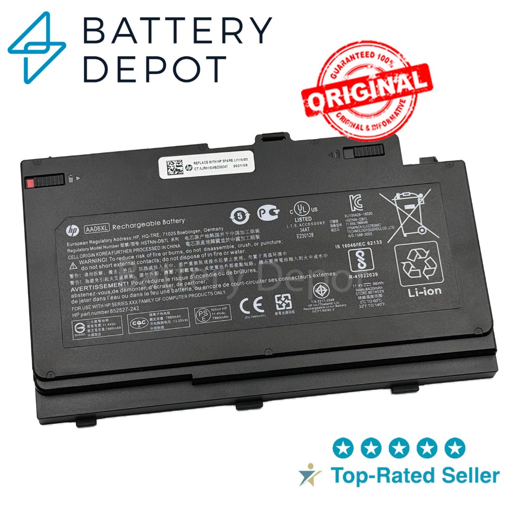 HP แบตเตอรี่ ของแท้ AA06XL (สำหรับ HP Zbook 17 G4 Series) HSTNN-DB7L, 852527-242, HSTNN-C86C HP Batt