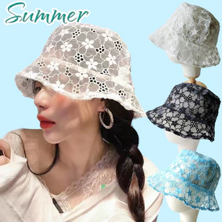 พร้อมส่ง!! หมวกฟลอปปี้Summer แต่งลูกไม้ Korean Style