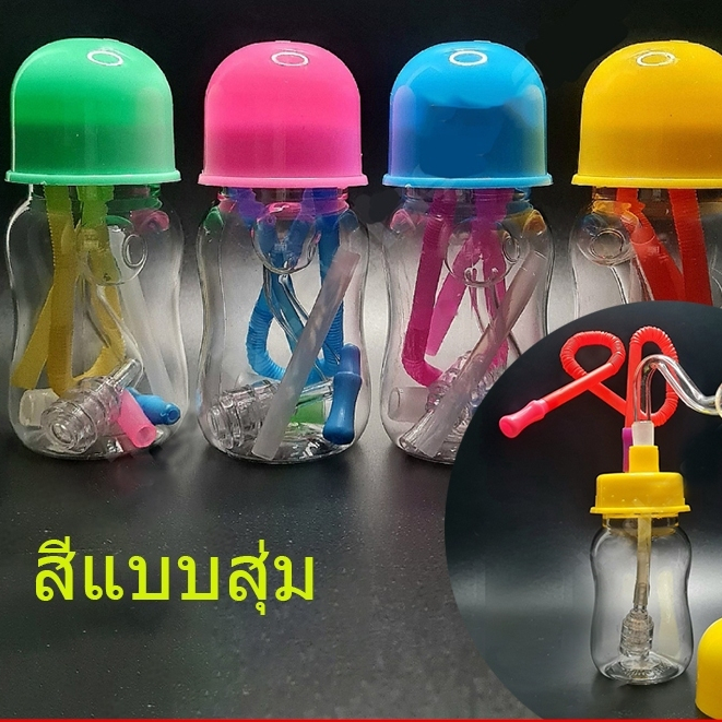 บ้องแก้ว ขวดน้ำพกพา ขวดน้ำพลาสติกใสเก็บเสียงครบชุด