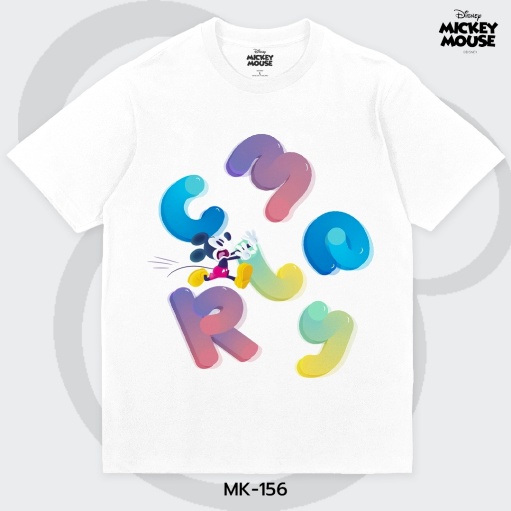 Power 7 Shop เสื้อยืดการ์ตูน มิกกี้เมาส์ ลิขสิทธ์แท้ DISNEY (MK-156)