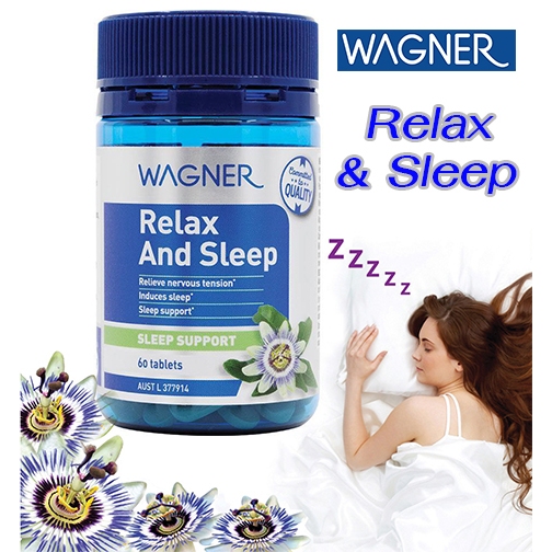 Wagner Relax & Sleep 60 เม็ด บรรเทาความตึงเครียดทางประสาท ช่วยให้นอนหลับและบรรเทาอาการนอนไม่หลับ ทำให้จิตใจสงบ