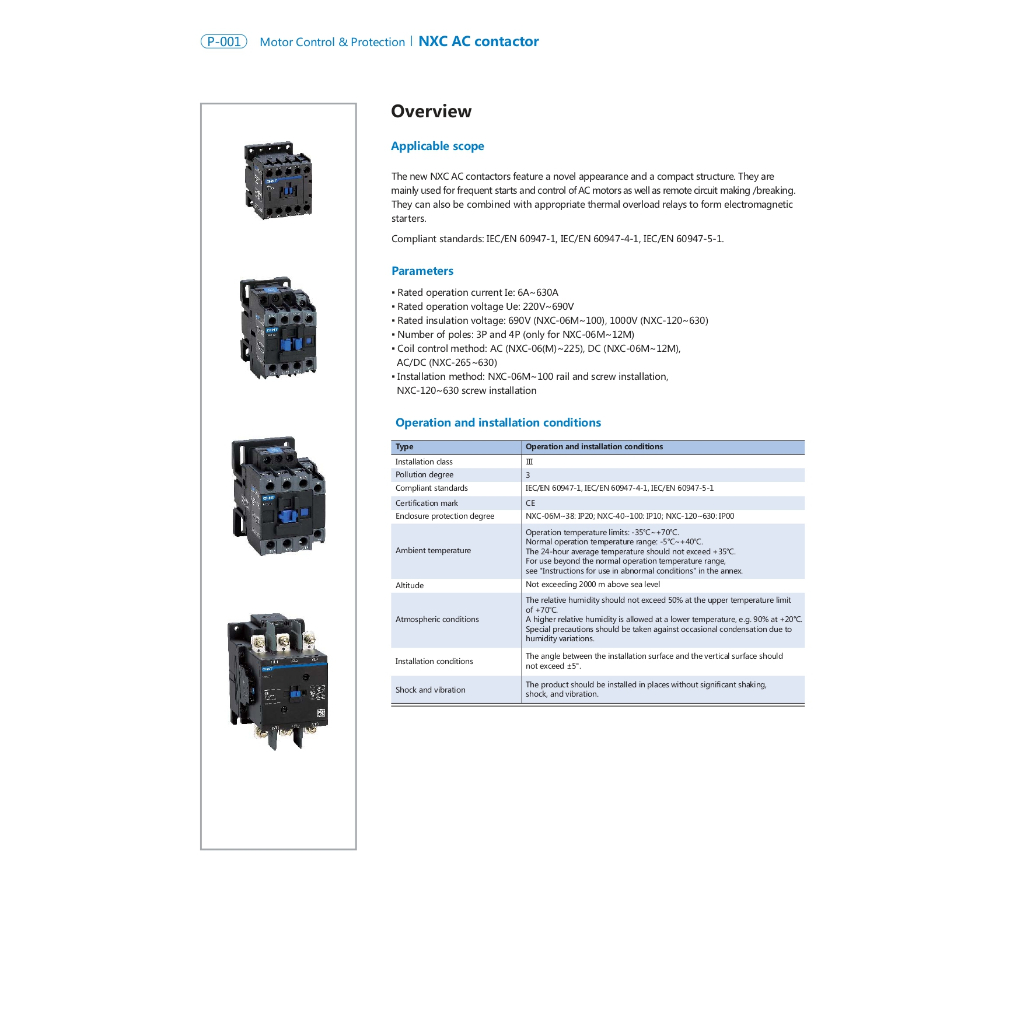 แมกเนติกคอนแทคเตอร์ Magnetic Contactor รุ่น NXC 06-38A 