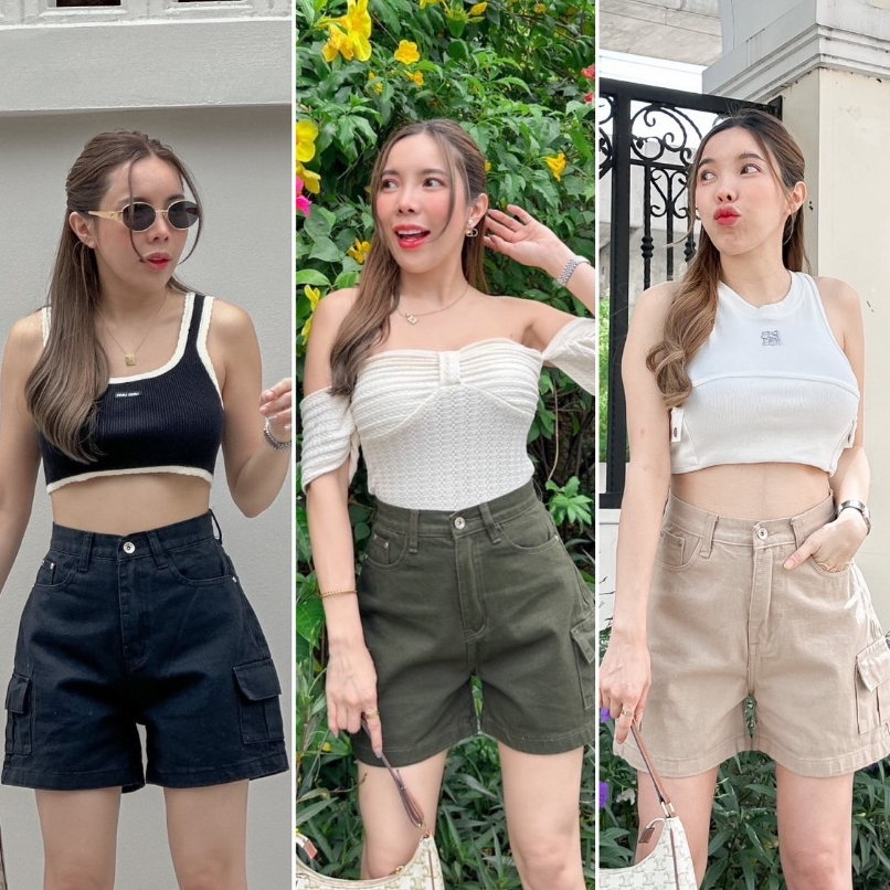 P05 ยีนส์SARAN ขาสั้นคาโก้