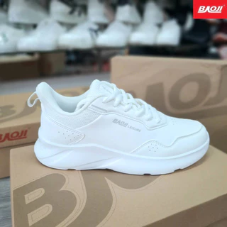 👟BAOJI บาโอจิ รองเท้าผ้าใบ หนัง ทรงสวย น้ำหนักเบา ใส่สบาย รองเท้าขาว ผ้าใบสีขาว BJW1016, BJW849, BJW1064