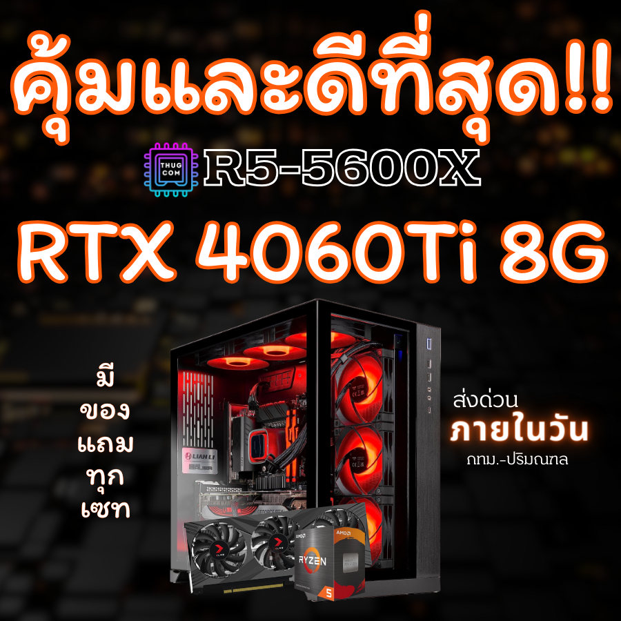 Ryzen5 5600X I RTX 4060Ti 8G I A520M I DDR4 16GB 3200 I M.2 Nvme 500GB I 700W 80+