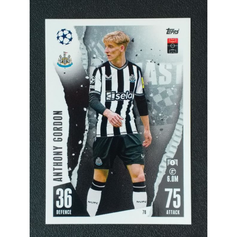 การ์ดฟุตบอล ทีมนิวคาสเซิ่ล ยูไนเต็ด NEWCASTLE UNITED MATCH ATTAX 2023/24 UEFA SOCCER CARD