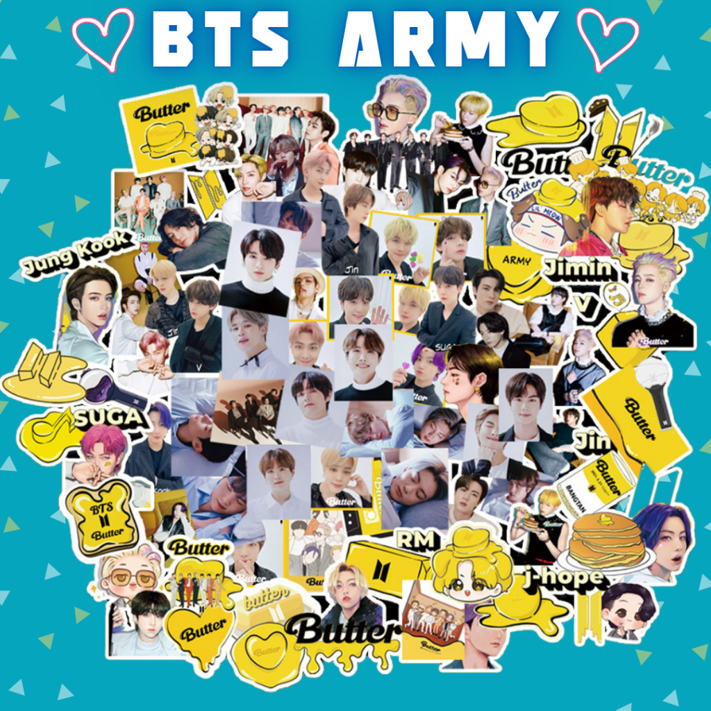 พร้อมส่ง สติ๊กเกอร์ BTS BUTTER dicut 100 ชิ้น
