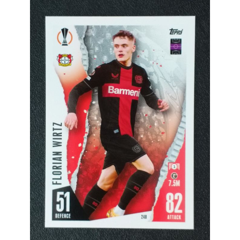 การ์ดฟุตบอล ทีมไบเออร์ เลเวอร์คูเซิน BAYER 04 LEVERKUSEN MATCH ATTAX 2023/24 UEFA SOCCER CARD
