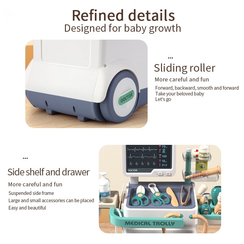 Doctor Medical Game Set (26 pcs.) **กล่องบรรจุบุบ** ของเล่นเด็ก คลินิก คุณหมอ | ของเล่นเสริมพัฒนาการ จำลอง บทบาทสมมุติ