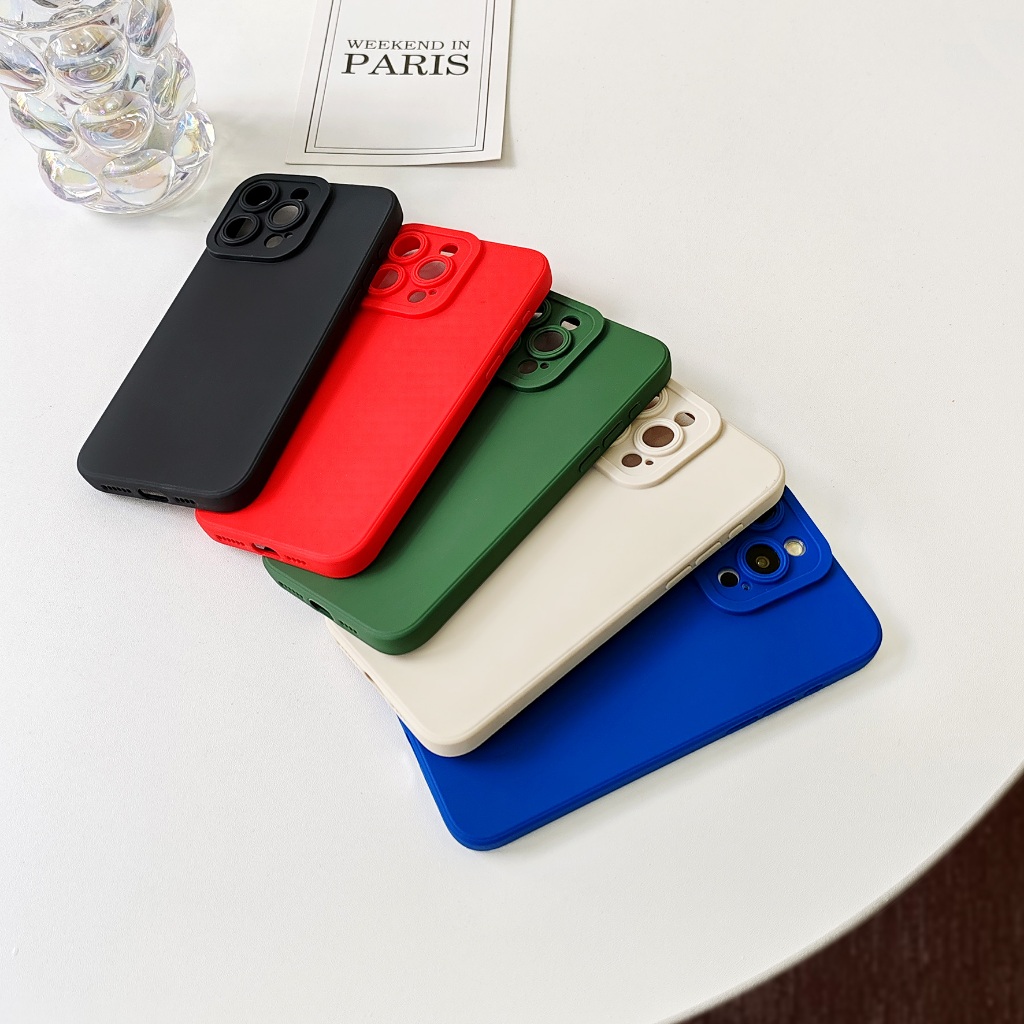 case เคสนิ่มสีพื้น เคสกันกระเเทก กันกล้อง สำหรับ for iPhone 15/15Pro/15Promax/15/Pro/max/XR vivo Y27 Y36 Y17S V29
