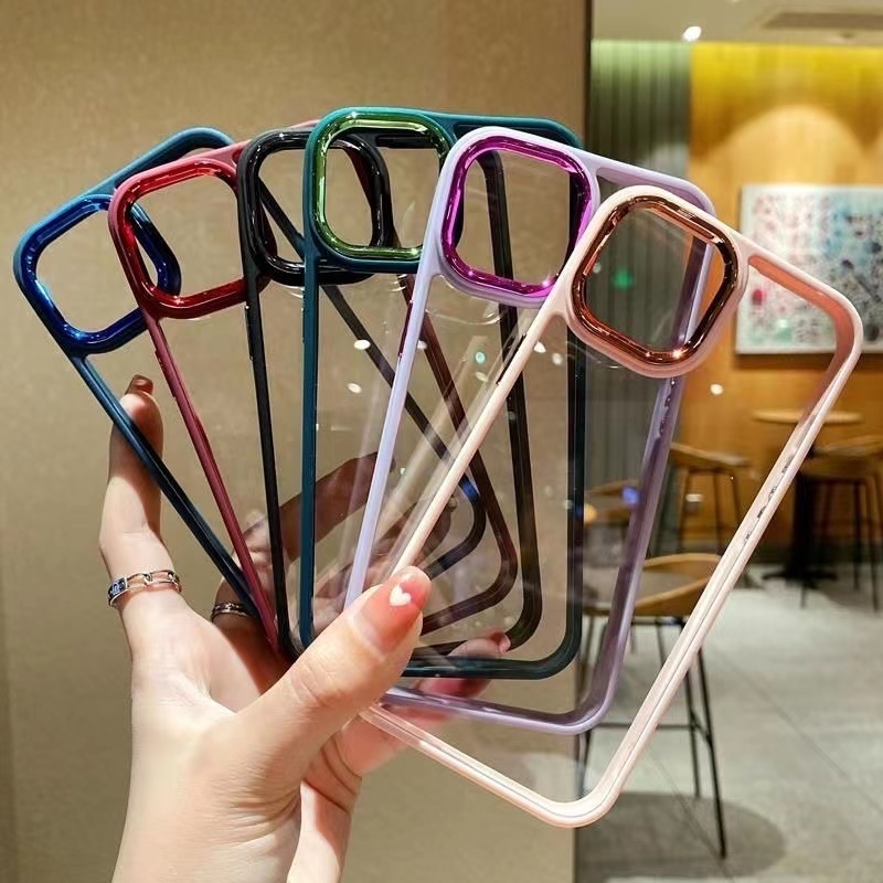 พร้อมส่ง เคสTPUขอบนิ่มหลังเข็งมาใหม่ค่ะสำหรับไอโฟน 14/14pro/14promax