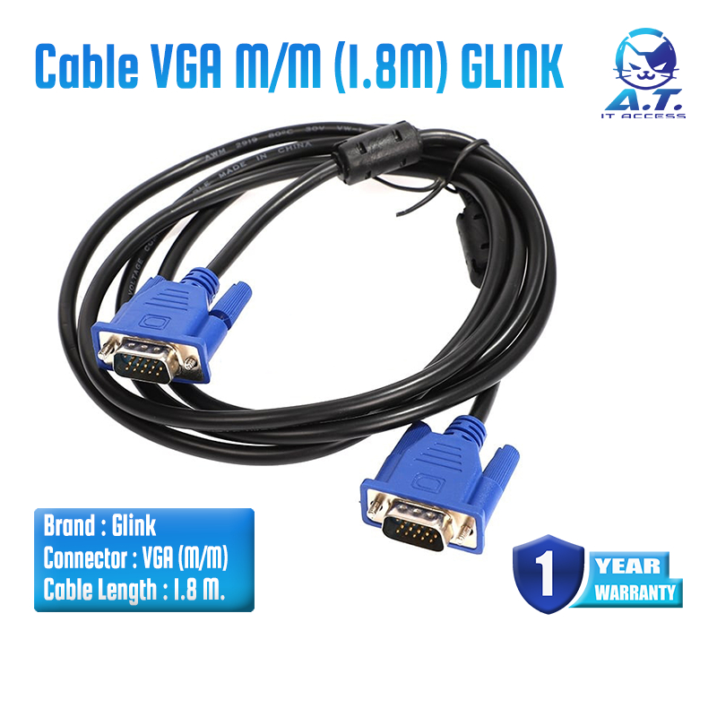 Cable VGA M/M (1.8M , 3M , 5M , 10M) GLINK TOP TECH APOLLO