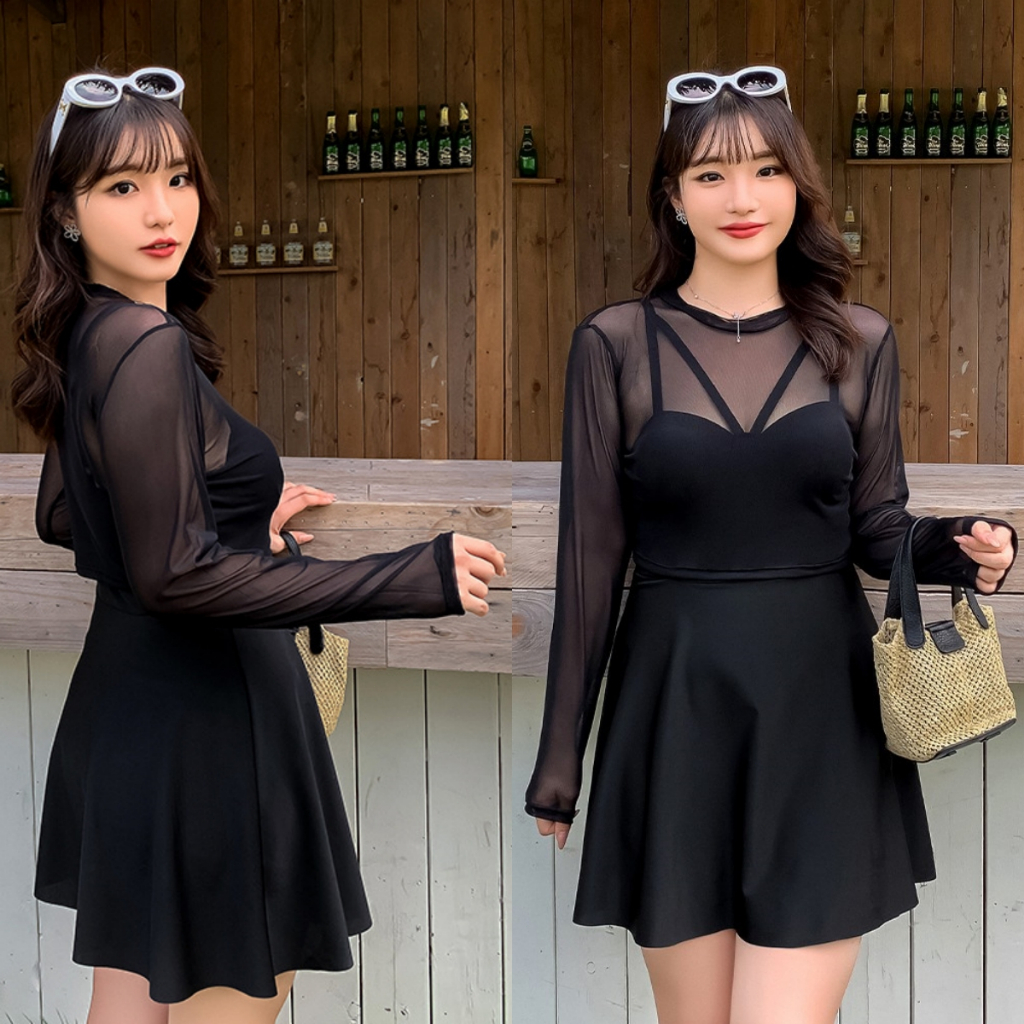 จัดส่งรวดเร็ว!! ชุดว่ายน้ําคนอ้วน ชุดว่ายน้ำผู้หญิง 2ชิ้น ชุดว่ายน้ําทูพีช ชุดว่ายน้ำสาวอวบ สไตล์เซ็กซี่  กันUV