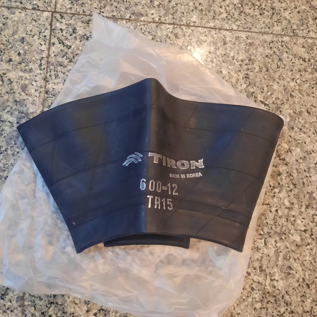 TIRON ยางในรถไถขอบ 12 นิ้ว 6.00-12 600-12 TR15 คุณภาพสูงจากเกาหลี สำหรับรถไถ รถแทรกเตอร์ คูโบต้า ยันม่า นิวฮอลแลนด์ ทุกย