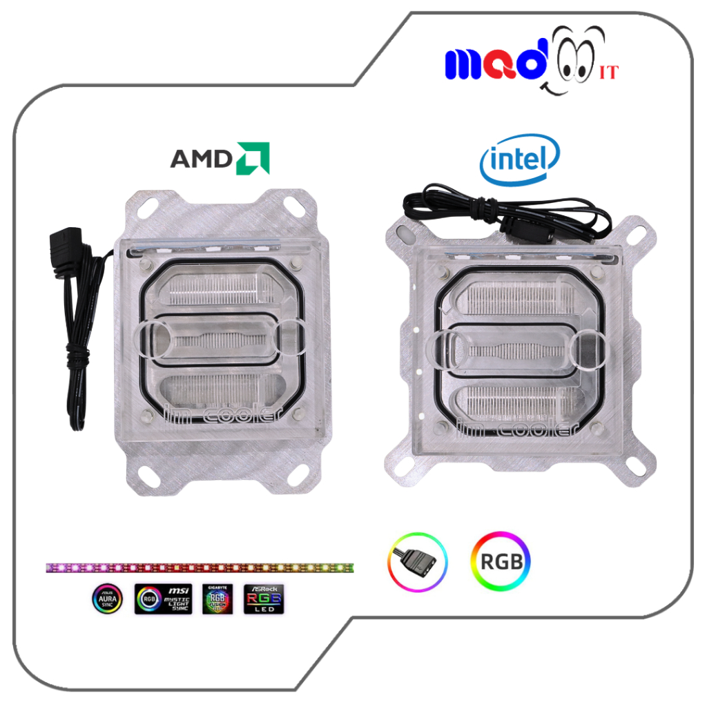 บล็อคน้ำซีพียู RGB IM Cooler CPU water block AM3/4/5 GEN11/12/13/14 LGA1851 1700 20XX 115Xชุดน้ำเปิด