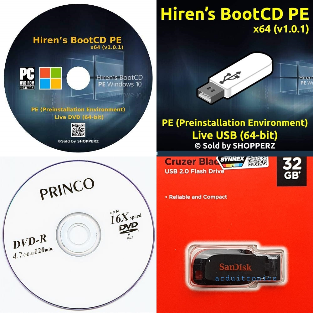 บูตฉุกเฉินสำหรับซ่อมคอมพิวเตอร์ Hiren’s BootCD PE x64