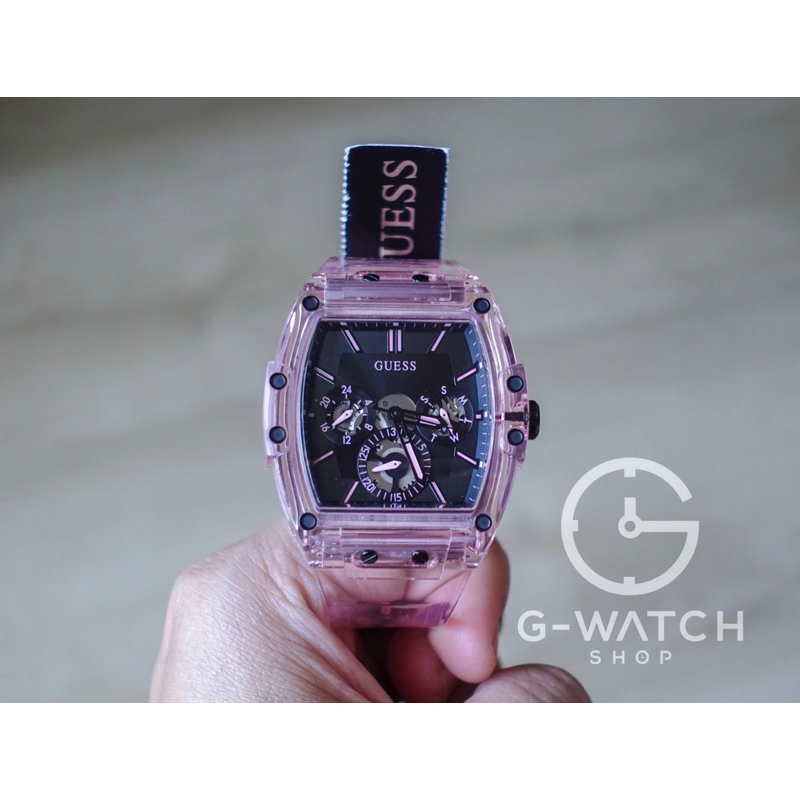[มีสินค้าพร้อมจัดส่ง] [สินค้าใหม่และแท้ 100%] GUESS GW0032G1 SPORTING PINK LIMITED EDITION 43MM PINK