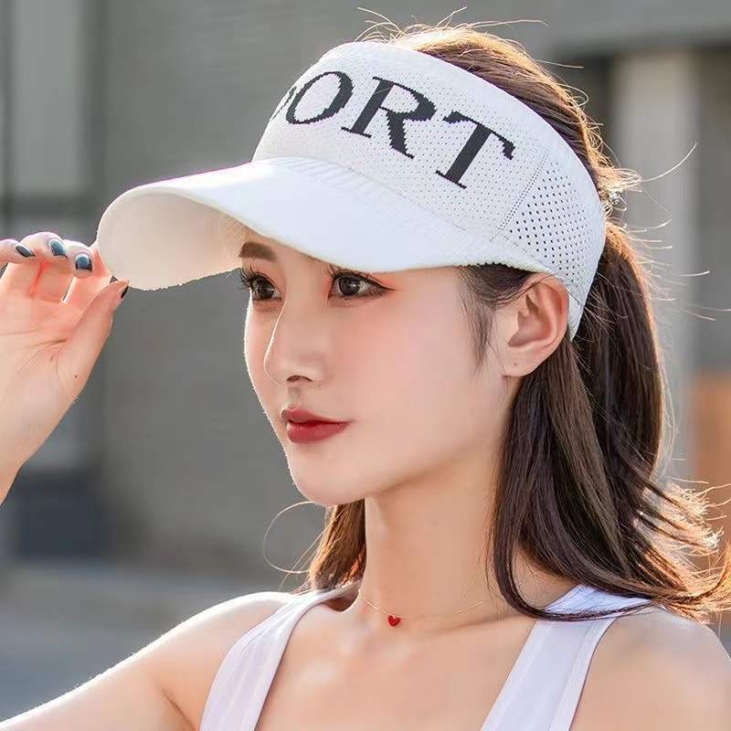 หมวกเบสบอลกันแดด แบบรูกลวง เข้ากับทุกการแต่งกาย สไตล์เกาหลี แฟชั่นฤดูร้อน สําหรับผู้หญิง เหมาะกับการเล่นกีฬากลางแจ้ง