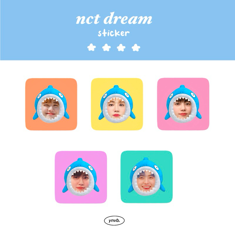 ( set / 10ea ) sticker square 4x4 cm. nct dream \ 𝙮𝙤𝙪𝙧.𝙣𝙤𝙫𝙚𝙢𝙗𝙚𝙧 ; สติ๊กเกอร์สี่เหลี่ยม ( ตัดขอบ ) เด็กดรีม