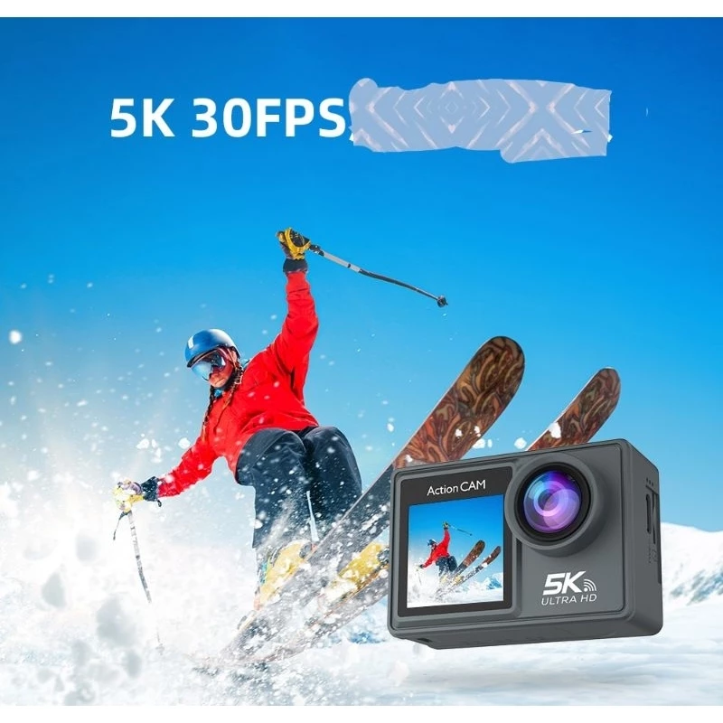 Action Camera 5K WiFi กล้องติดมอเตอร์ไซค์ กล้องติดหมวก กล้องถ่ายใต้น้ำ thumbnail 8