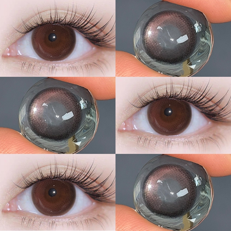 【New】MIDROO คอนแทคเลนส์ สีธรรมชาติ  🌈Pudding Grey🌈-14.2mm