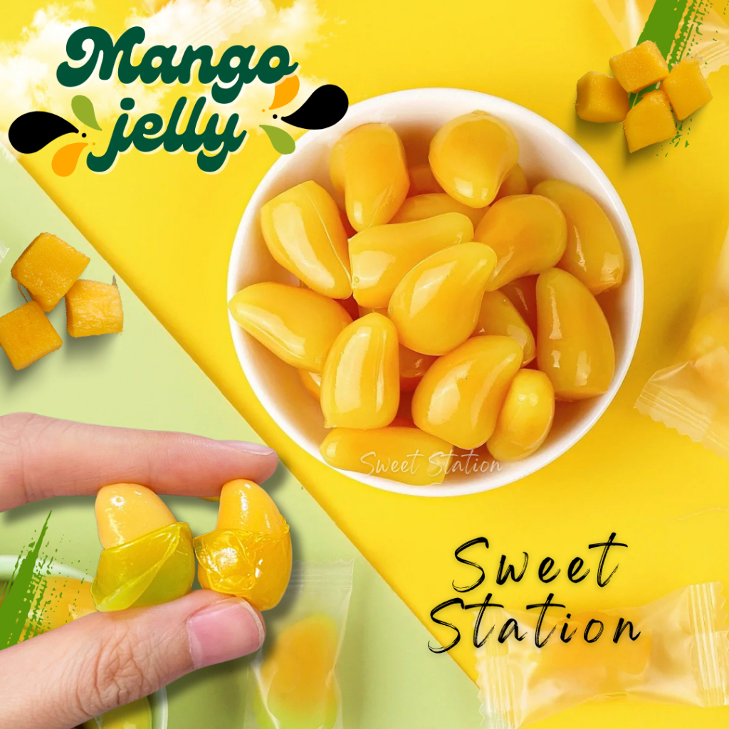เยลลี่มะม่วง Mango Jelly เยลลี่ปอกเปลือก (แพ็ก100-500กรัม) เยลลี่ผลไม้ เยลลี่ เคี้ยวหนึบ นุ่มอร่อย ขนมกินเล่น ขนมเด็ก - รูปที่ 4