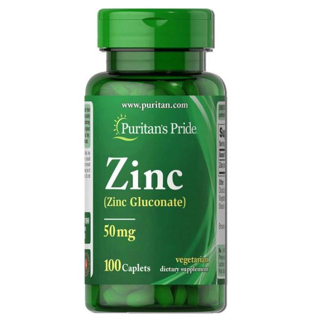 Puritan's pride zinc 50 mg 100 แคปซูล