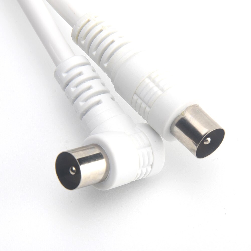 สายอากาศทีวี สายทีวีคอนโด TV RF Cable สีขาว ยาว 1.8/3/5/10/15/20 เมตร(632A)นำสัญญาณได้ดี