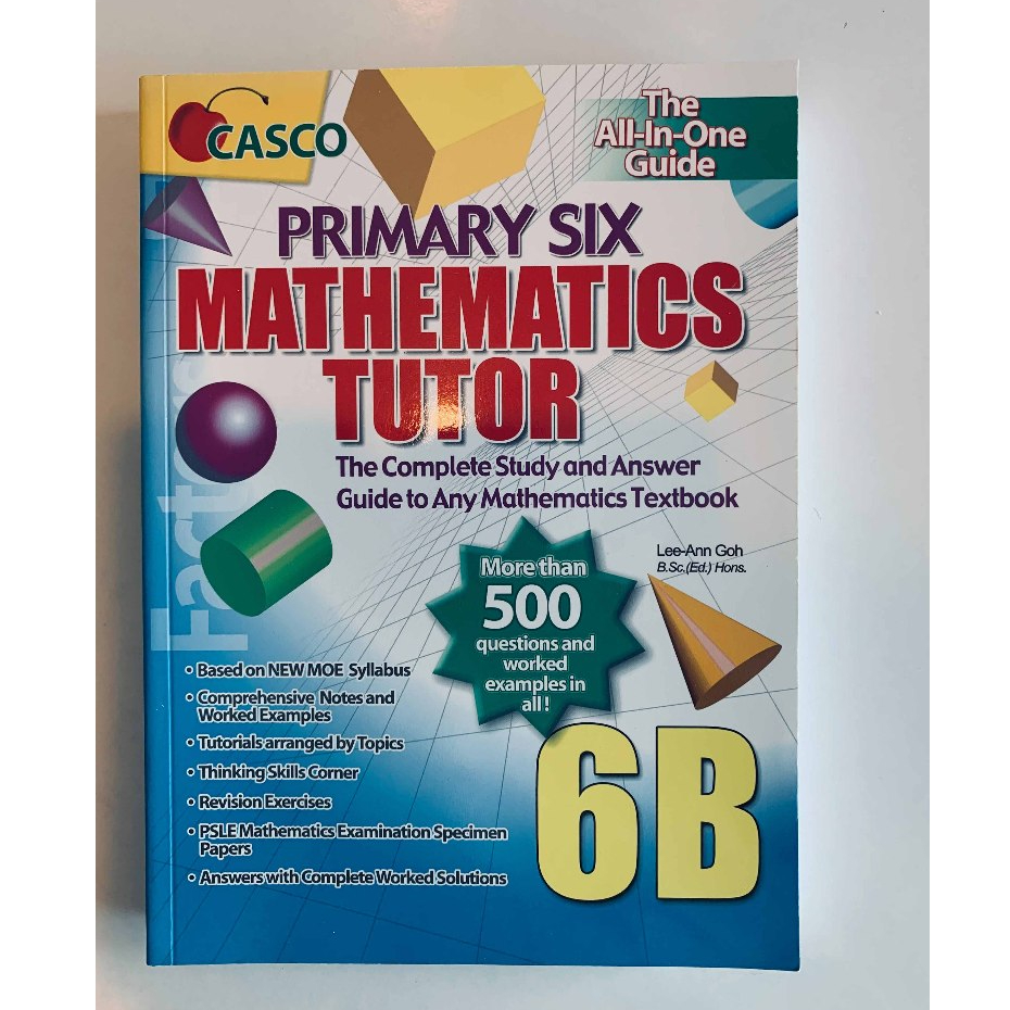 หนังสือมือสอง หนังสือเรียนคณิตศาสตร์ภาษาอังกฤษPrimary Six Mathematics Tutor 6B The All in One Guide mathematics Textbook
