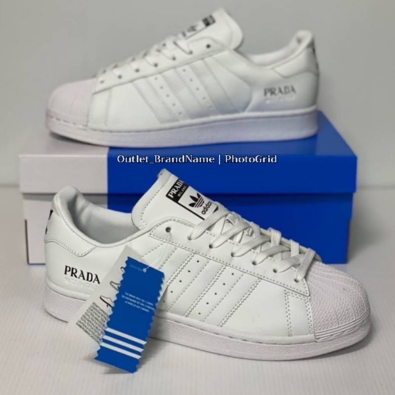 รองเท้า Superstar Prada White ใส่ได้ทั้ง ชาย หญิง [ ของแท้💯 พร้อมส่งฟรี ]