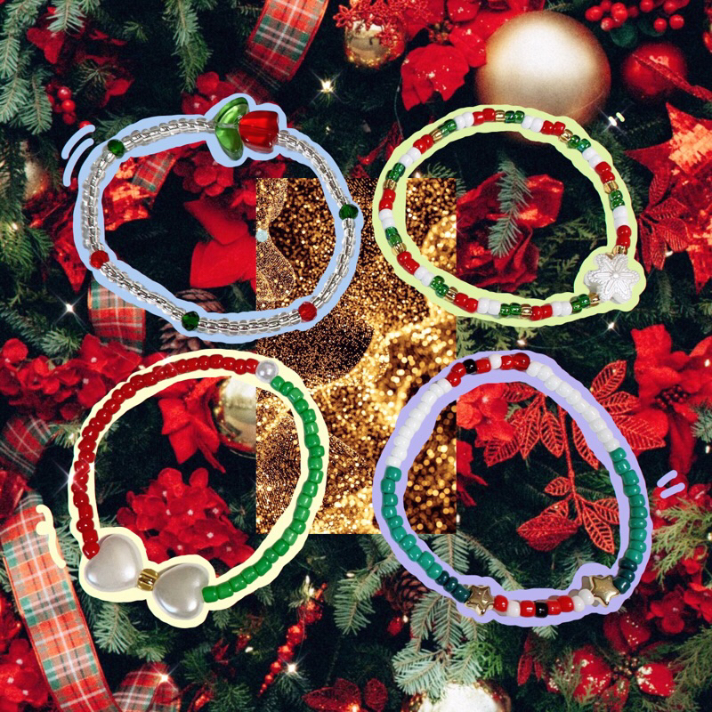 ☃️ กำไลข้อมือลูกปัด คริสต์มาส ซานตาคลอส 🎄✨