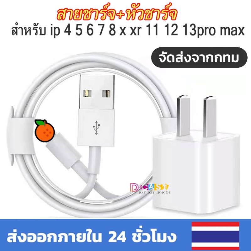 5W 1A USB สายชาร์จ หัวชาร์จ 1/2เมตร ชุดชาร์จ Fast Charging for I5 I6 I7 I8 X I11 I12 I13 I14 Pro Max Charger