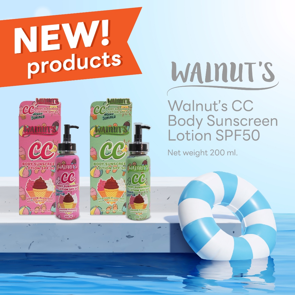 โลชั่น Walnut's CC Body Sunscreen Lotion SPF50 ขนาด 200 มล.