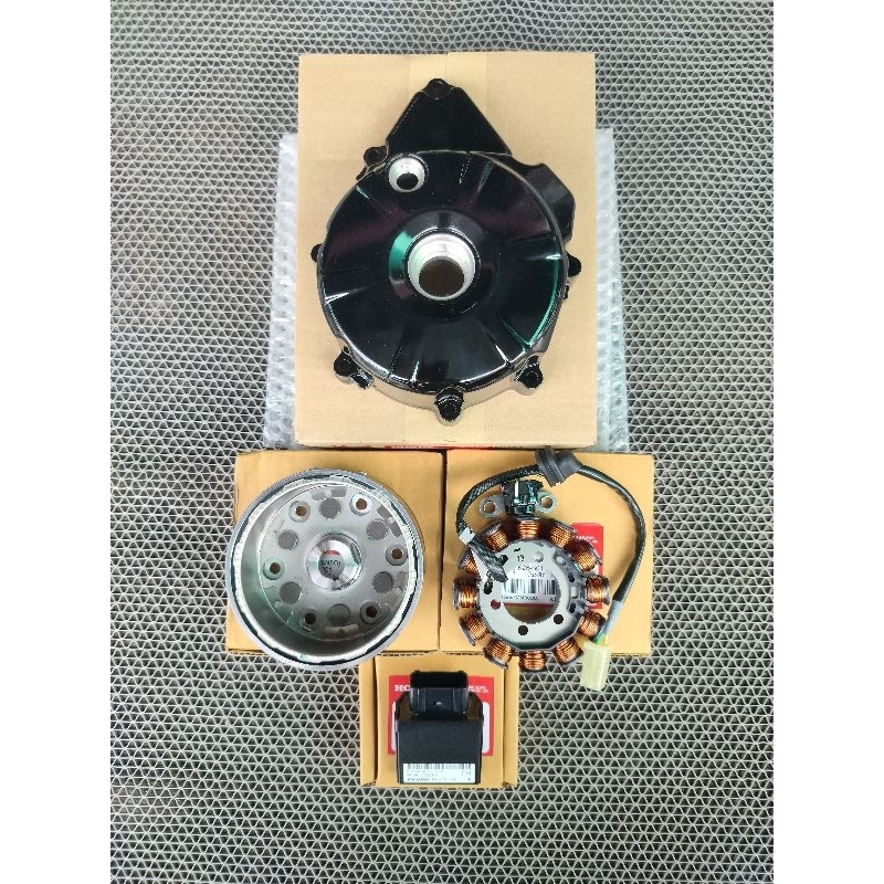 ชุดแปรงS4 wave125iบังลม หัวฉีด แท้เบิกศูนย์ (มีขายแยก) ฝาจานไฟ/ขดลวด/ล้อแม่เหล็ก/กล่องไฟรหัส38770-K7