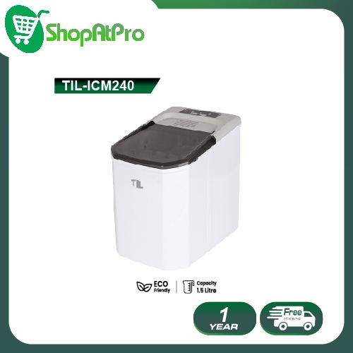 TIL Ice Maker เครื่องทำน้ำแข็งอัตโนมัติ ความจุ 1.5 ลิตร สีขาว แถมฟรีที่ตักน้ำแข็ง รุ่น TIL-ICM240 (รับประกัน 1 ปี)